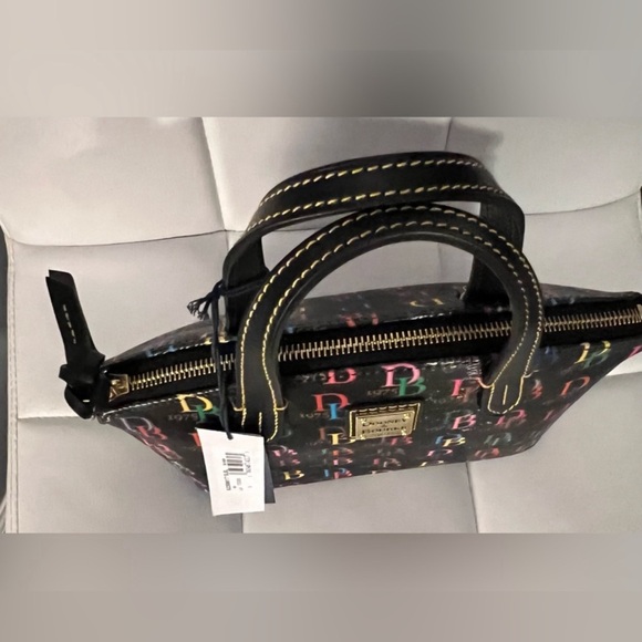 Dooney Bourke Handbag Crossbody Satchel Multicolor DB Logo Purse Rainbow Dooney - Picture 5 of 10